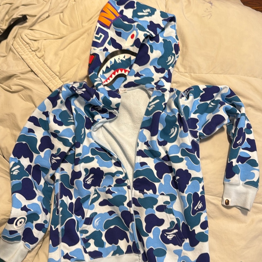 Blue Bape Zip Up